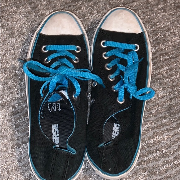 blue and black converse